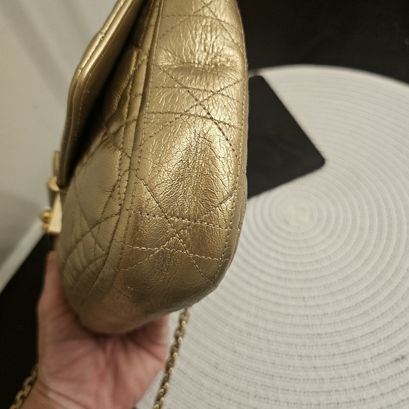 Dior Gold Quilted Chain Bag (WOC) - Picture 8 of 14